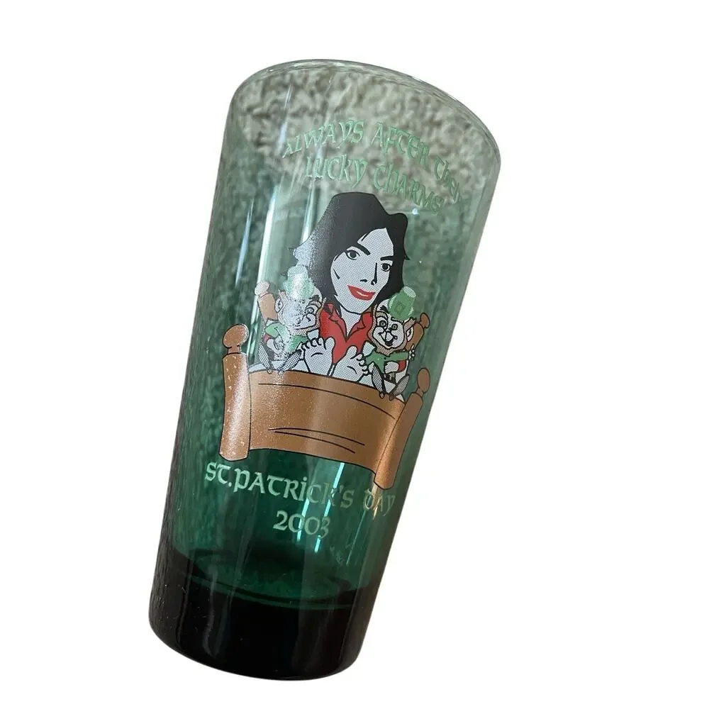 Flying Saucer Michael Jackson In Bed St Patrick’s Day 2003 Green Pint Glass